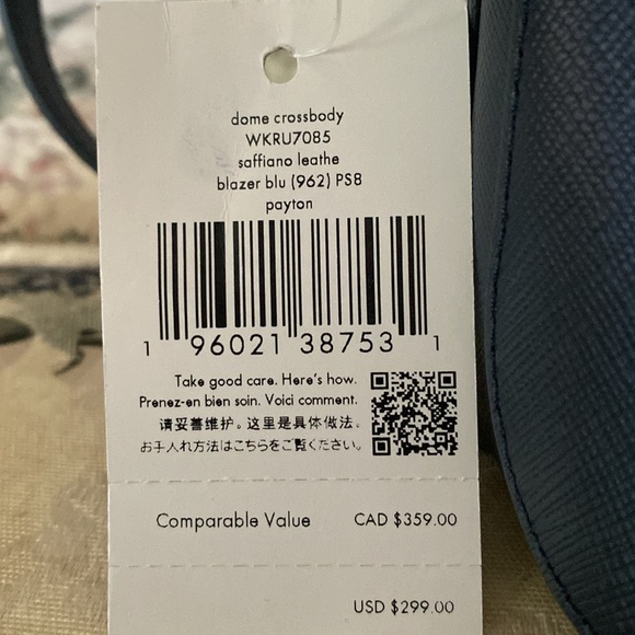 KATE SPADE PAYTON DOME CROSSBODY NWT BLAZER BLUE SAFFIANO LEATHER - Picture 9 of 9